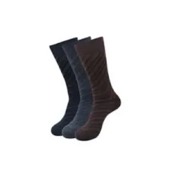 Balenzia Mens Woollen Diagonal Stripes design Crew Socks